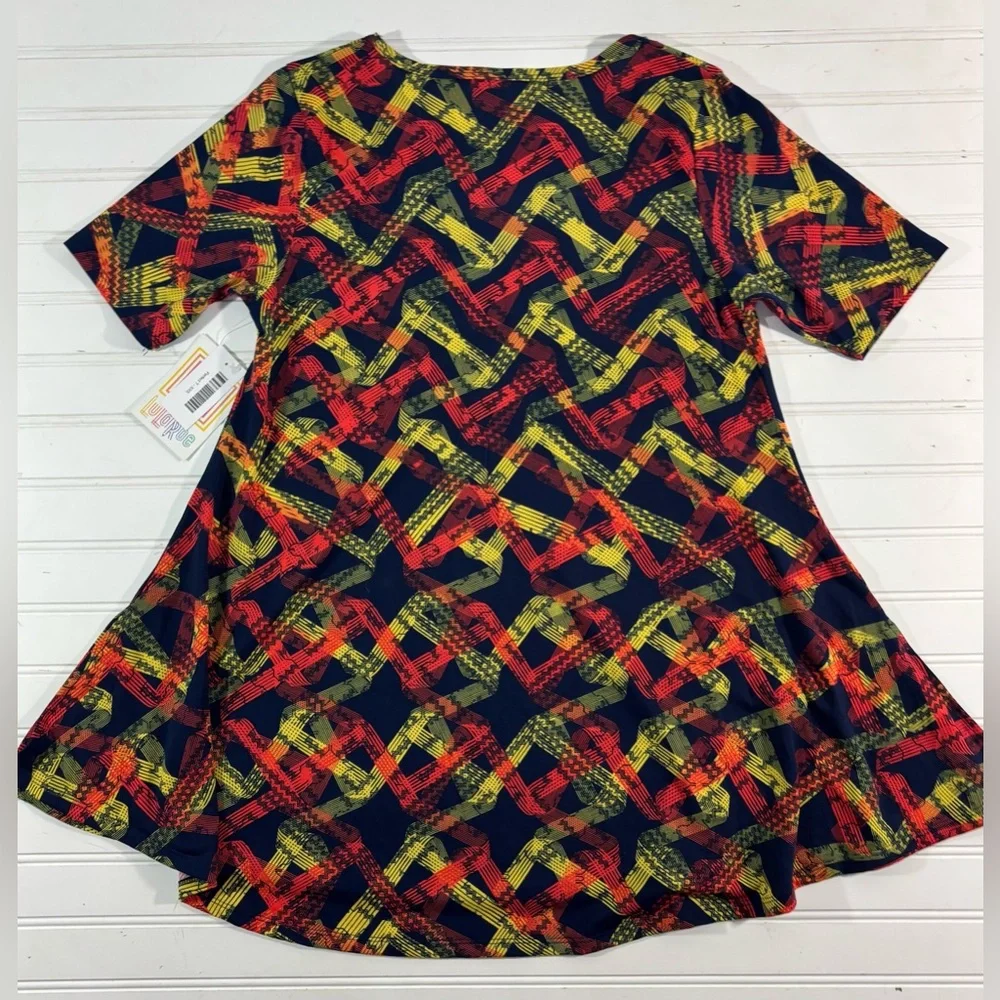 LuLaRoe Perfect T Tee Women’s Geometric Print Tunic Short Sleeve Size XXS Navy - Picture 13 of 16